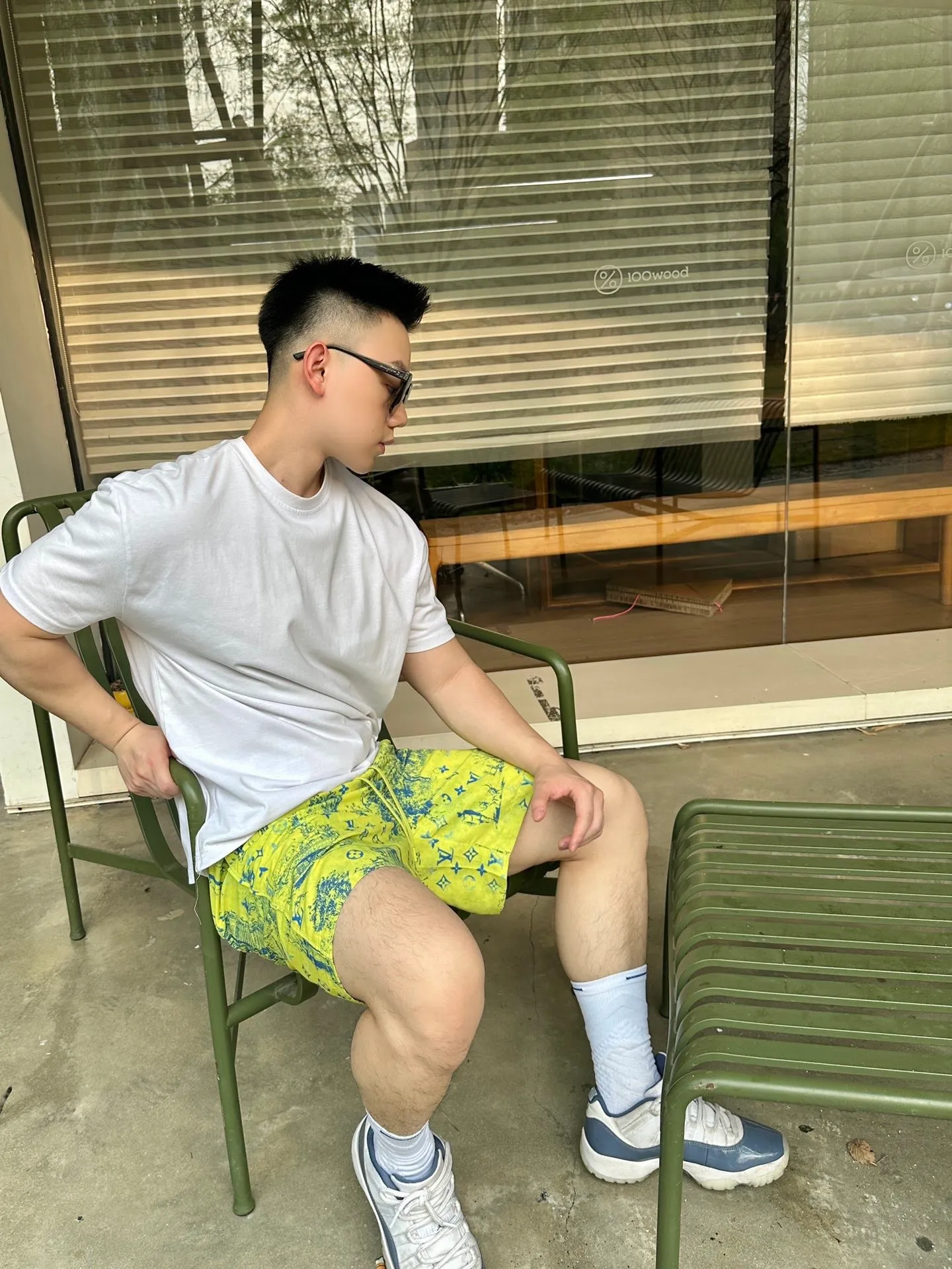 Louis Vuitton/Louis Vuitton City Park Mulberry Silk Suit Shorts